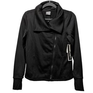 NWT HEAD Asymmetrical Front Zip Funnel Neck Jacket M
